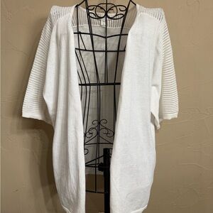 Coldwater Creek Ivory Cardigan Sweater 3/4 Sleeves